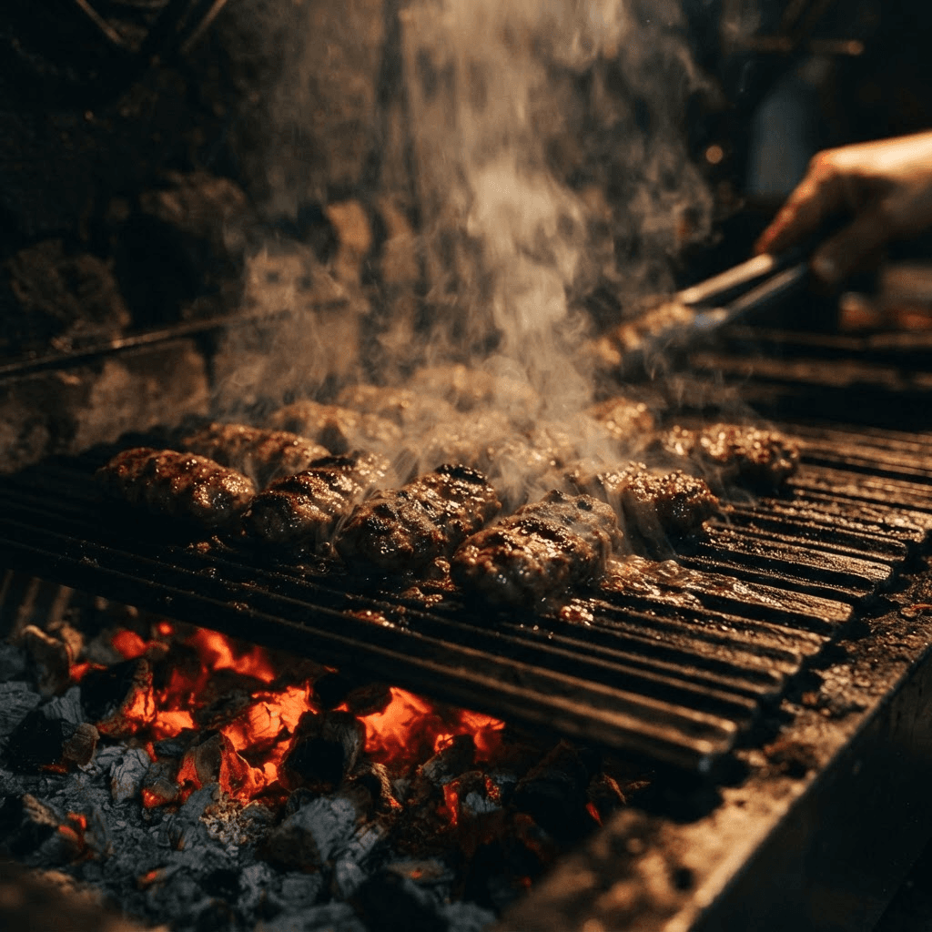 Köfte auf dem Holzkohlegrill — Izmir Köftecisi Berlin